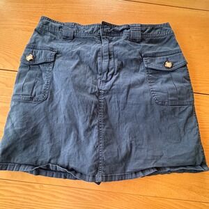 Sonoma Cargo Skort Size 10 Blue Stretch Casual Gorpcore Mid Rise Y2K Streetwear